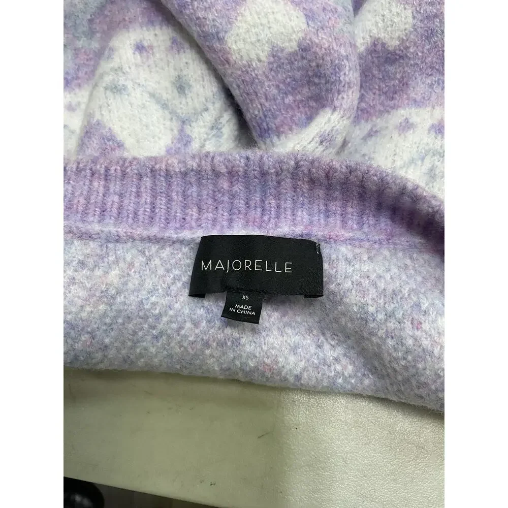 Majorelle 'Marnie' White Fair Isle Cardigan Size XS - Picture 4 of 5